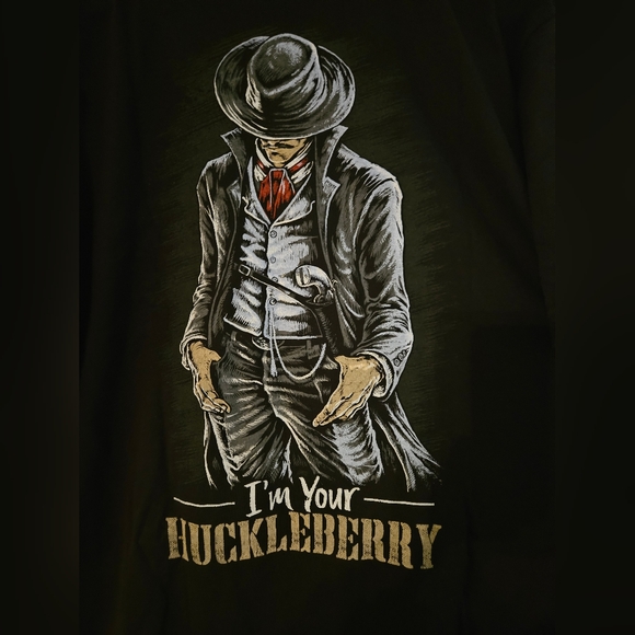 NWOT Mens "I'm Your Huckleberry" T-shirt size: XL - Picture 5 of 7